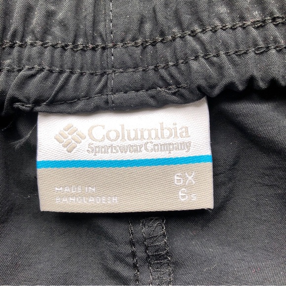 Columbia PFG Shorts Mens Size 6x Black Hiking Fish Omni-Shade Stretch Pockets - Picture 9 of 9